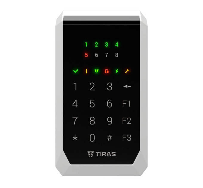 Клавіатура Tiras K-PAD8 Black на 8 індикаторів зон