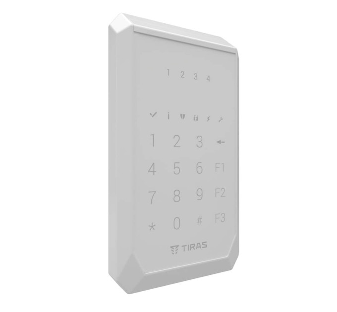 Клавіатура Tiras K-PAD4 White на 4 індикатори зон