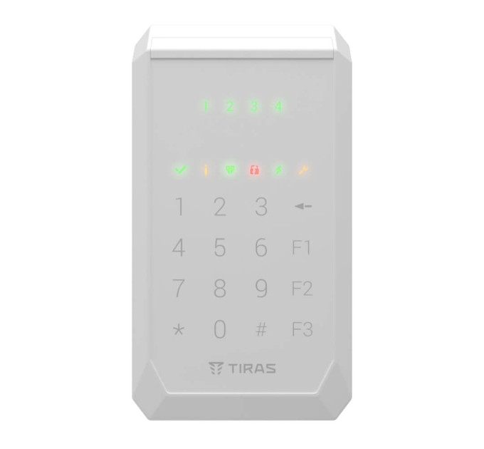 Клавіатура Tiras K-PAD4 White на 4 індикатори зон