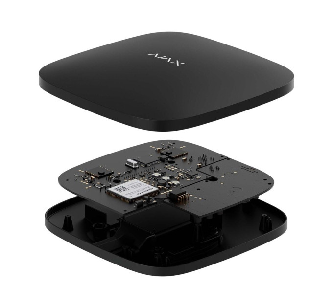Інтелектуальна централь Ajax Hub 2 (4G) чорна з 2G, 3G, 4G, Ethernet, підтримкою датчиків з фотоверифікацією