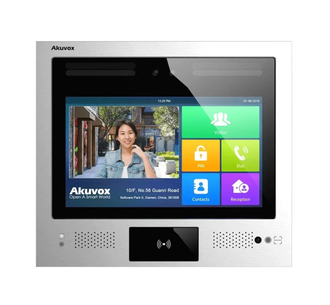 IP-відеопанель багатоабонентська 2Mp Akuvox X916S з екраном 13", розпізнаванням облич та зчитувачем EM-Marine / Mifare / NFC / BLE / QR