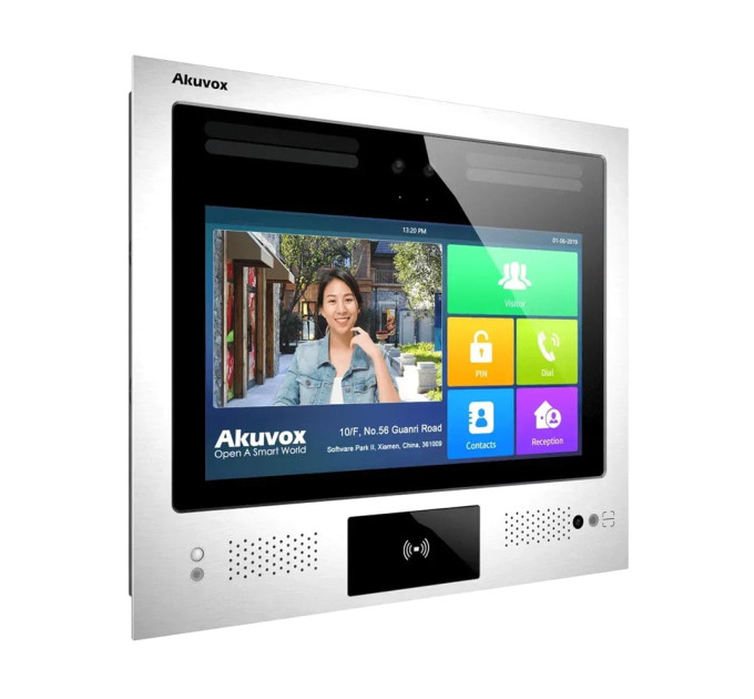 IP-відеопанель багатоабонентська 2Mp Akuvox X916S з екраном 13", розпізнаванням облич та зчитувачем EM-Marine / Mifare / NFC / BLE / QR