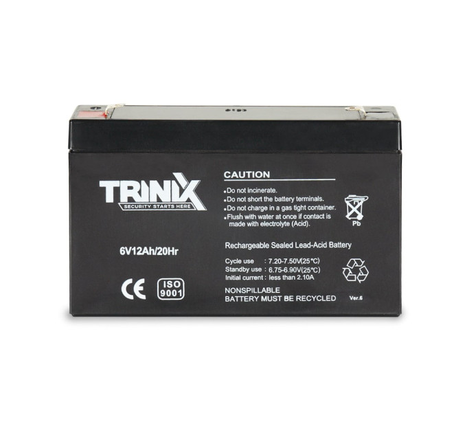 Аккумуляторная батарея 6В 12Ач Trinix 6V12Ah/20Hr AGM свинцово-кислотная