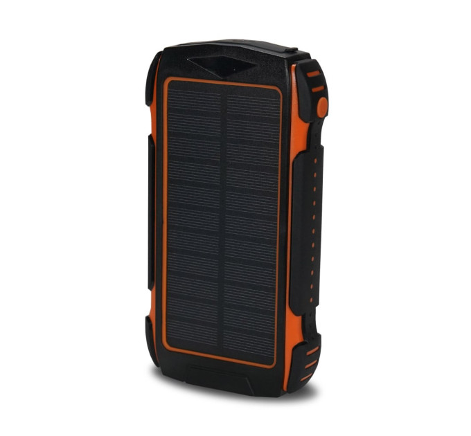 Повербанк с солнечной панелью 30000mAh Power Bank Kraft TPB-1830SLP Orange 18W QC2.0 LED-фонарь