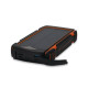 Повербанк с солнечной панелью 30000mAh Power Bank Kraft TPB-1830SLP Orange 18W QC2.0 LED-фонарь