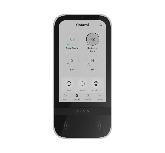 Клавіатура Ajax KeyPad TouchScreen біла