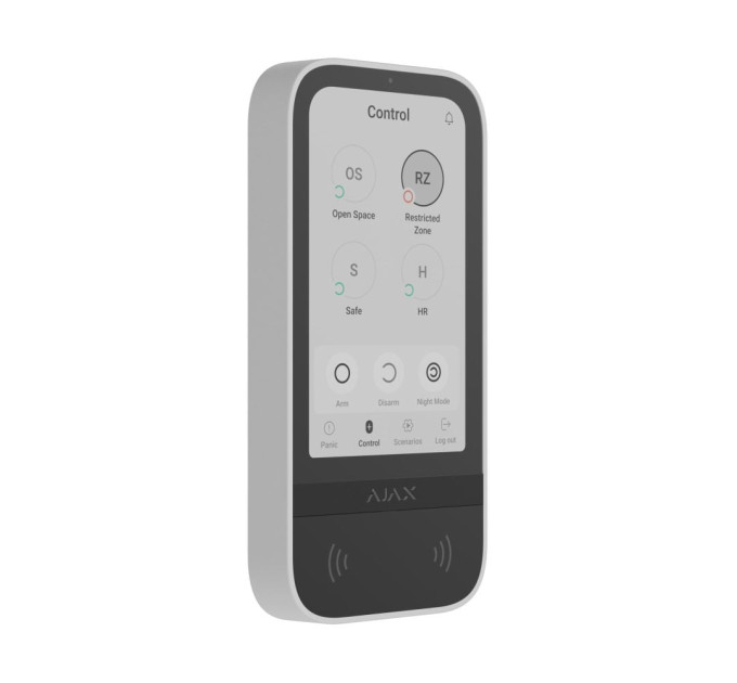 Клавіатура Ajax KeyPad TouchScreen біла