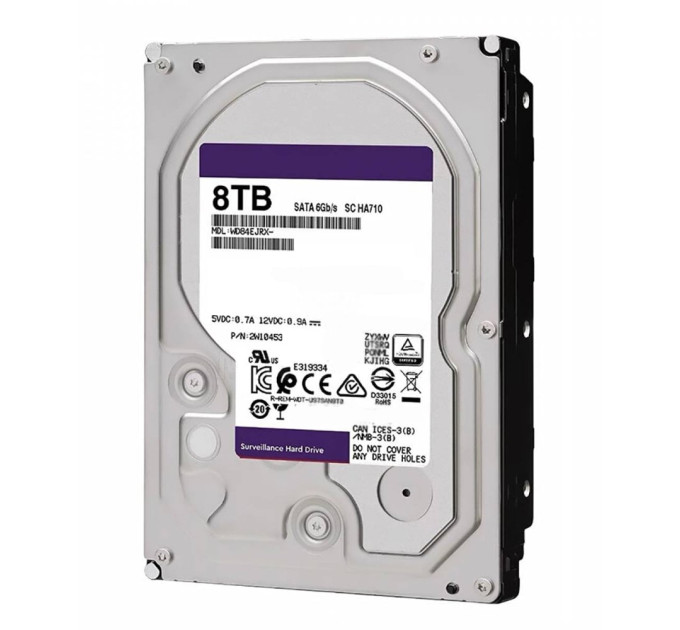 Жесткий диск 3.5" 8TB 128MB Western Digital Purple WD84EJRX Жесткий диск 3.5" 8TB 128MB Western Digital Purple WD84EJRX