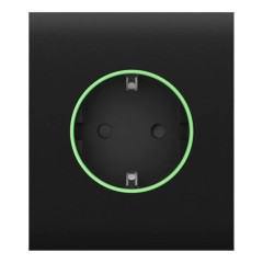 Фронтальна панель Ajax CenterCover (smart) [type F] [55] ASP black/чорна для розумної розетки Outlet (type F)