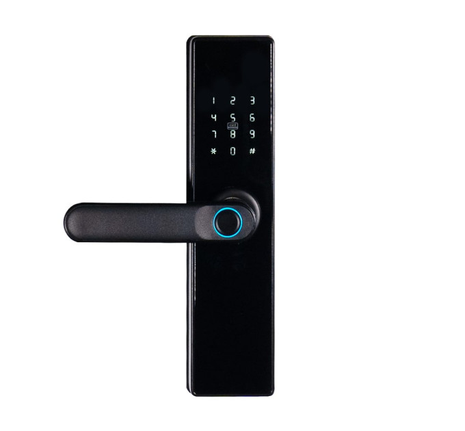 Замок биометрический автономный Trinix TRL-5402BTF Black с Bluetooth, считывателем отпечатков пальцев и карт Mifare Замок биометрический автономный Trinix TRL-5402BTF Black с Bluetooth, считывателем отпечатков пальцев и карт Mifare