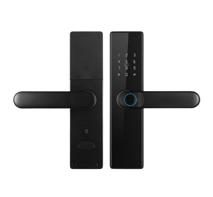 Замок биометрический автономный Trinix TRL-5402BTF Black с Bluetooth, считывателем отпечатков пальцев и карт Mifare