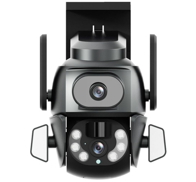 IP PTZ-відеокамера з WiFi 4Mp (2*2Mp) Light Vision VLC-9692WI10ZL f=4+8mm, ІЧ+LED-підсвічування, з мікрофоном