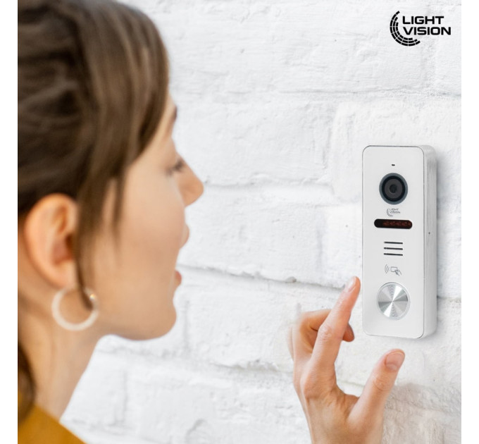 Відеопанель 2Mp Light Vision RIO FHD(RF) White зі зчитувачем Mifare