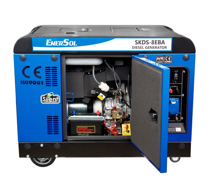 Генератор дизельний 7.5 кВт EnerSol SKD-8EBA