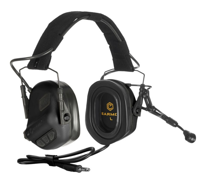 Активні захисні навушники Earmor M32 Plus (BK) Black з гарнітурою