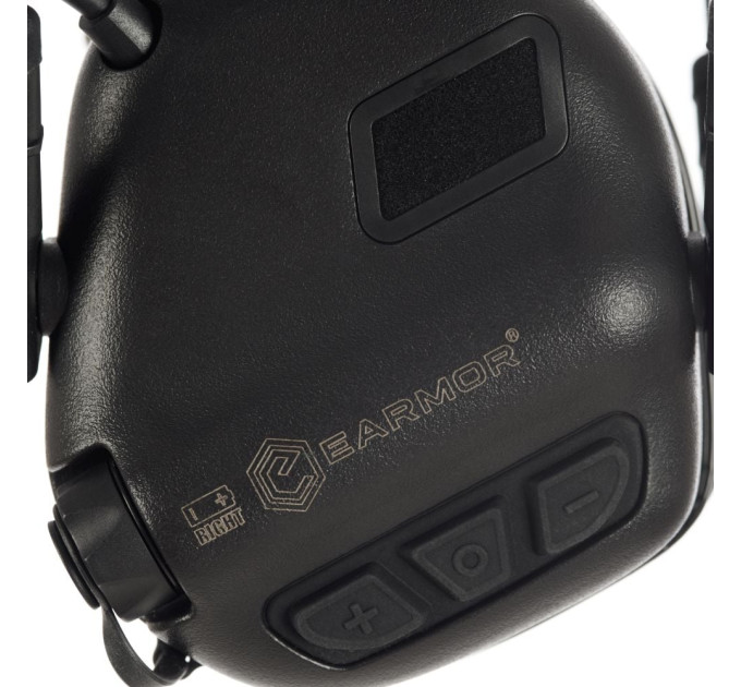 Активні захисні навушники Earmor M32 Plus (BK) Black з гарнітурою