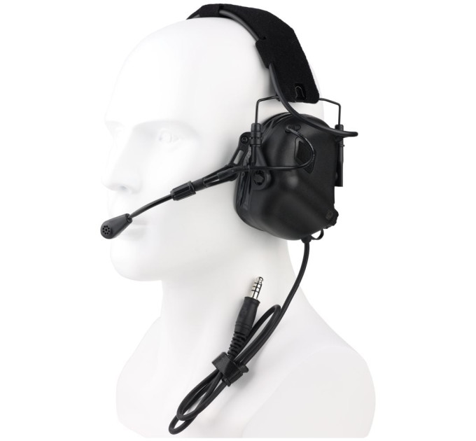 Активні захисні навушники Earmor M32 Plus (BK) Black з гарнітурою