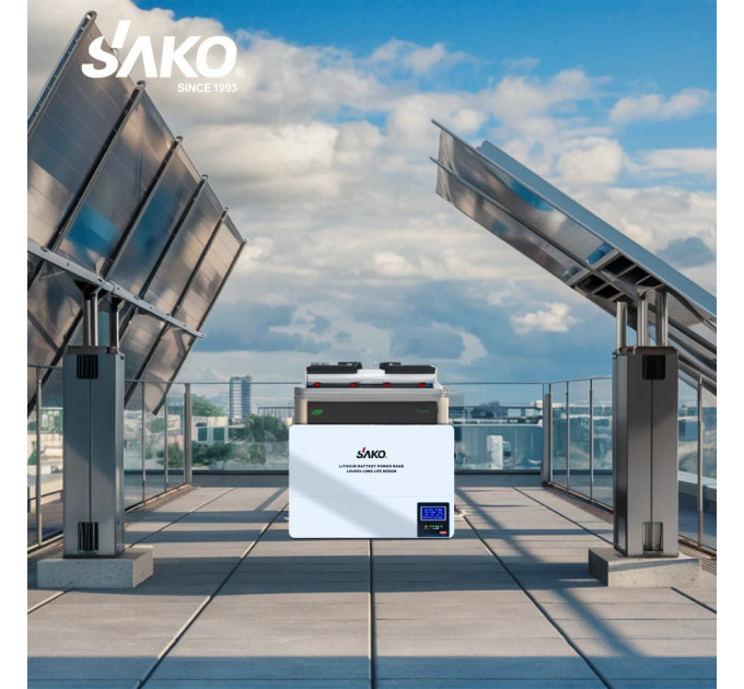 Аккумуляторная батарея литий-железо-фосфатная 100Аг 51.2В 5120Втг Sako SK-51.2V100Ah Li-Wall series LiFePo4 настенный монтаж