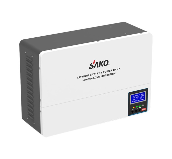 Аккумуляторная батарея литий-железо-фосфатная 100Аг 51.2В 5120Втг Sako SK-51.2V100Ah Li-Wall series LiFePo4 настенный монтаж