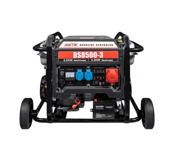 Генератор бензиновий трифазний 6 кВт Bison BS8500-3