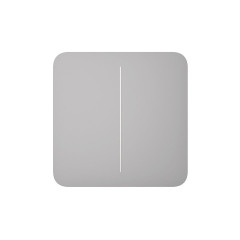 Розумний двоклавішний прохідний вимикач Ajax LightSwitch (2-gang/2-way) Jeweller (fog/димний)