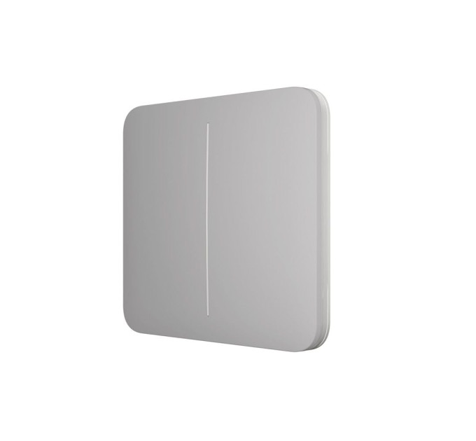 Розумний двоклавішний прохідний вимикач Ajax LightSwitch (2-gang/2-way) Jeweller (fog/димний)