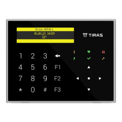 Клавиатура Tiras K-GLCD+ Black с OLED-дисплеем и считывателем NFC/Mifare