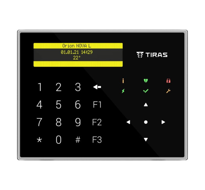 Клавиатура Tiras K-GLCD+ Black с OLED-дисплеем и считывателем NFC/Mifare