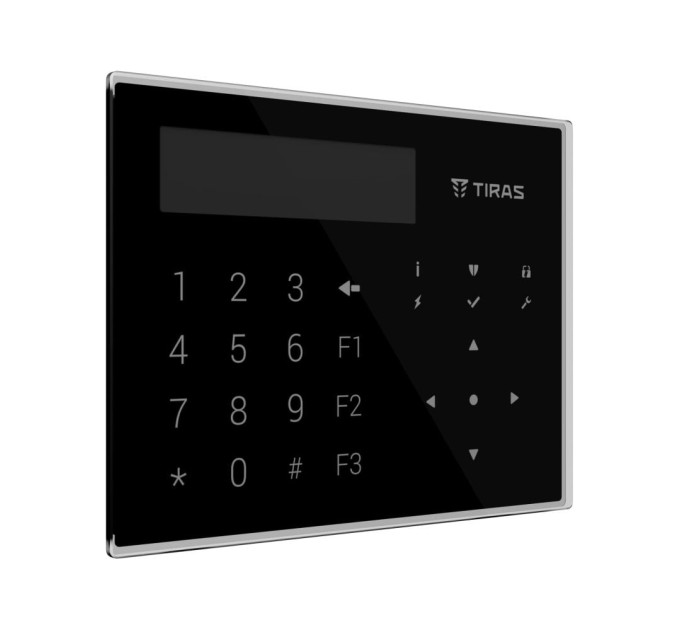 Клавиатура Tiras K-GLCD+ Black с OLED-дисплеем и считывателем NFC/Mifare
