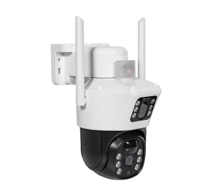 IP PTZ-відеокамера автономна з 4G та сонячною панеллю 2Mp+2Mp Light Vision VLC-9192IG/2C (Solar) White f=4mm, на акумуляторних батареях