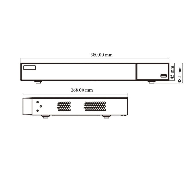 IP-видеорегистратор 16-канальный 16Mp TVT TD-3316H2-B2-B (192-192)