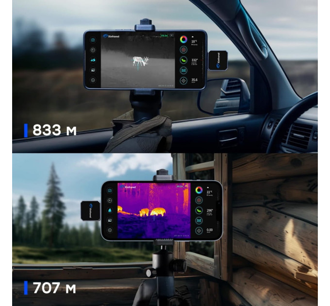 Тепловизор для смартфона на Android Xinfrared XH15 + держатель/экран/дальномер