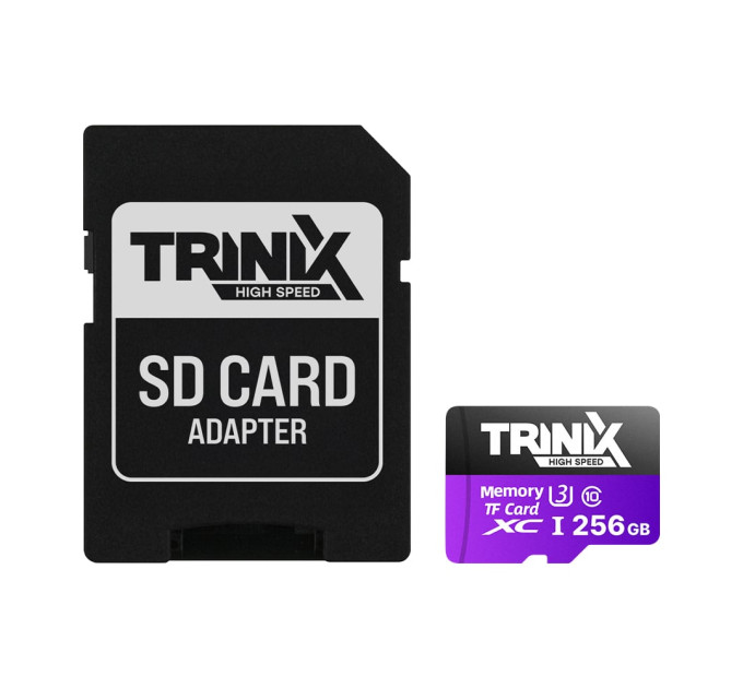 Карта памяти Trinix 256GB miсroSDXC с SD-адаптером U3 V30 A1