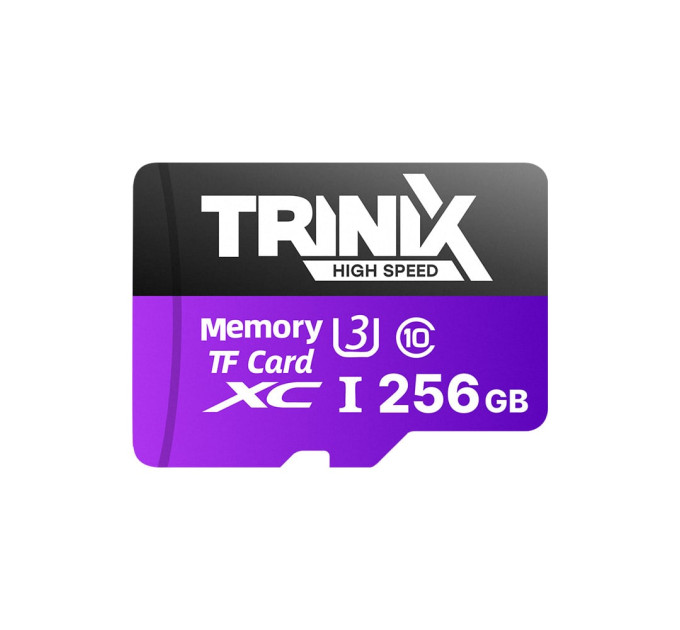 Карта памяти Trinix 256GB miсroSDXC с SD-адаптером U3 V30 A1