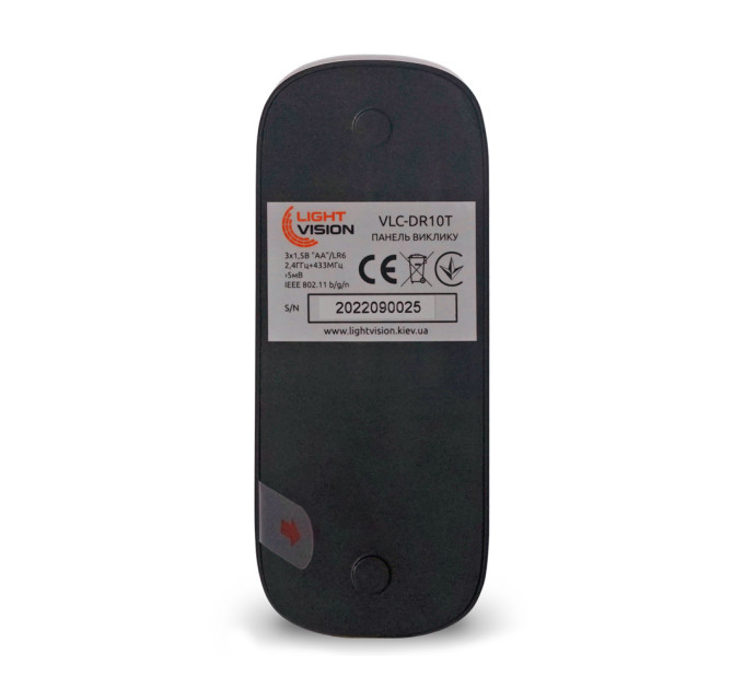 Дверний WiFi дзвінок Light Vision VLC-DR10T(Tuya) Black з ІЧ-датчиком руху