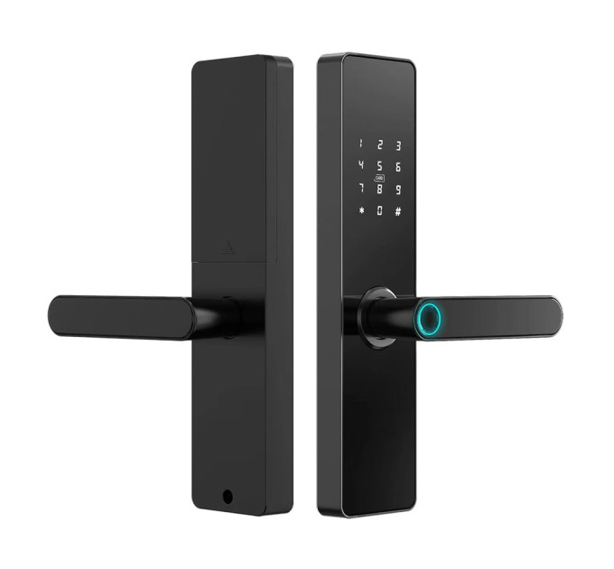 Замок біометричний автономний Trinix TRL-5101BTF Black L/R з Bluetooth, зчитувачем відбитків пальців і карт Mifare