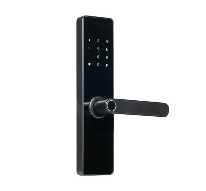 Замок біометричний автономний Trinix TRL-5101BTF Black L/R з Bluetooth, зчитувачем відбитків пальців і карт Mifare