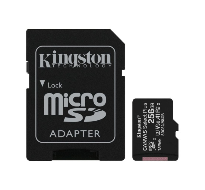 Карта памяти miсroSDXC 256GB Kingston TransFlash Memory Card с SD-адаптером 10 A1 Canvas Select Plus (SDCS2/256GB) Карта памяти miсroSDXC 256GB Kingston TransFlash Memory Card с SD-адаптером 10 A1 Canvas Select Plus (SDCS2/256GB)