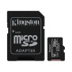 Карта памяти miсroSDXC 256GB Kingston TransFlash Memory Card с SD-адаптером 10 A1 Canvas Select Plus (SDCS2/256GB)