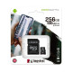 Карта памяти miсroSDXC 256GB Kingston TransFlash Memory Card с SD-адаптером 10 A1 Canvas Select Plus (SDCS2/256GB)
