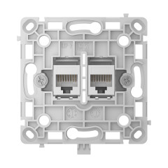 Механізм розетки Ajax OutletCore (LAN) White для інтернет-розетки Outlet (LAN)