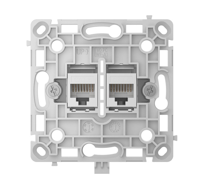 Механізм розетки Ajax OutletCore (LAN) White для інтернет-розетки Outlet (LAN)
