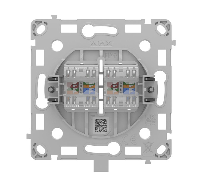 Механізм розетки Ajax OutletCore (LAN) White для інтернет-розетки Outlet (LAN)