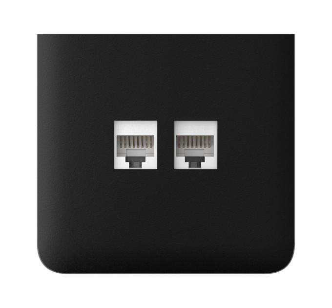 Фронтальная панель Ajax SideCover (LAN) vertical black/черная для интернет-розетки Outlet (LAN)