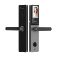 Замок биометрический автономный Trinix TRL-8808WFV Black L/R с WiFi, распознаванием лиц, считывателем отпечатков пальцев и карт Mifare Замок биометрический автономный Trinix TRL-8808WFV Black L/R с WiFi, распознаванием лиц, считывателем отпечатков пальцев и карт Mifare