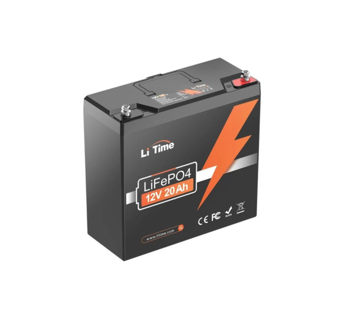 Аккумуляторная батарея литий-железо-фосфатная 12.8В 20А*ч LiFePO4 LiTime L12V20-20-BASIC-4-A20 Аккумуляторная батарея литий-железо-фосфатная 12.8В 20А*ч LiFePO4 LiTime L12V20-20-BASIC-4-A20