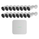 Комплект IP-відеонагляду на 16 камер Ajax IP-Video Kit 16x5Mp/2.8mm (BW): 16 циліндричних 5Mp відеокамер + 16-канальний 8Mp відеореєстратор