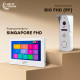 Комплект видеодомофона Light Vision: домофон 7" SINGAPORE (AI) FHD White и видеопанель RIO FHD Silver