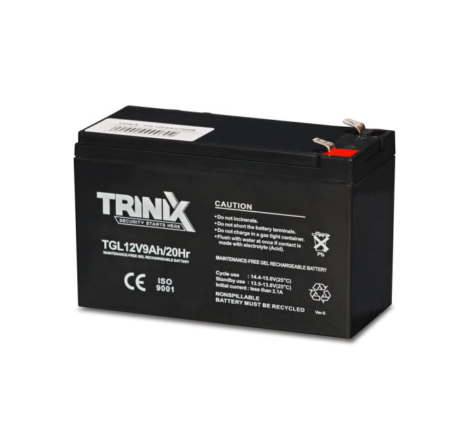 Акумуляторна батарея гелева 12В 9Аг Trinix TGL12V9Ah/20Hr GEL