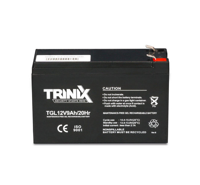 Акумуляторна батарея гелева 12В 9Аг Trinix TGL12V9Ah/20Hr GEL